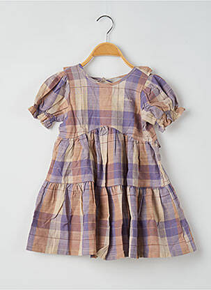 Robe mi-longue manches courtes manches courtes violet RORA fille