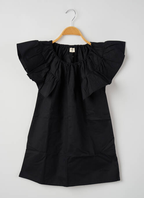 Robe mi-longue noir RORA pour fille