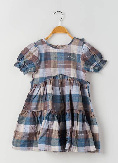 Robe mi-longue bleu RORA pour fille