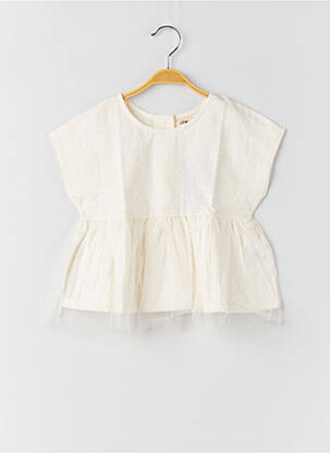 Blouse coupe évasée manches courtes beige RORA fille