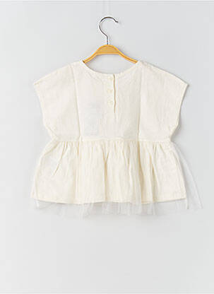Blouse coupe évasée manches courtes beige RORA fille