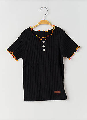 Top manches courtes manches courtes noir RORA fille