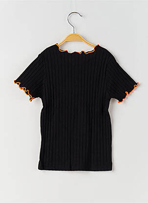 Top manches courtes manches courtes noir RORA fille