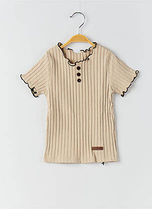 Top manches courtes manches courtes beige RORA fille