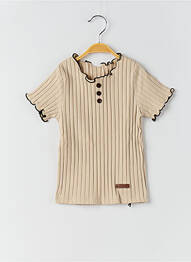 Top manches courtes manches courtes beige RORA fille
