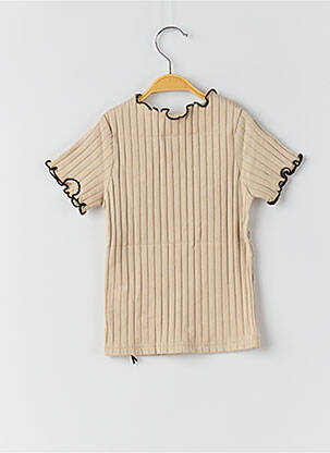 Top manches courtes manches courtes beige RORA fille