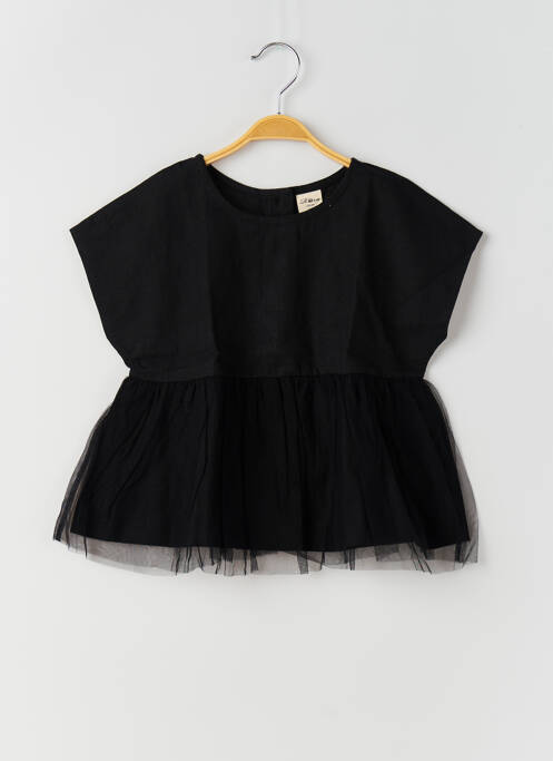 Blouse noir RORA pour fille