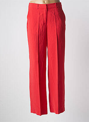 Pantalon droit taille à pinces taille haute rouge LES P'TITES BOMBES femme