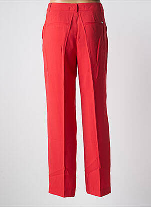 Pantalon droit taille à pinces taille haute rouge LES P'TITES BOMBES femme