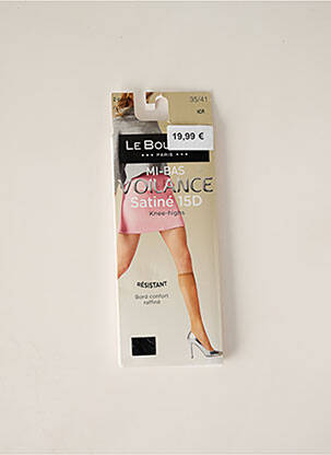 Chaussettes maille semi-opaque noir LE BOURGET femme