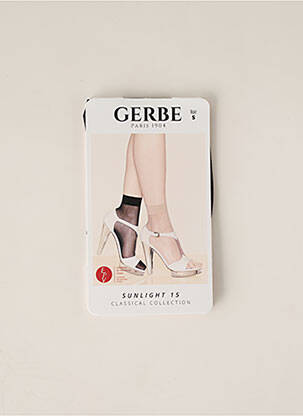 Chaussettes forme chaussettes hautes noir GERBE femme