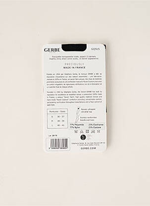 Chaussettes forme chaussettes hautes noir GERBE femme