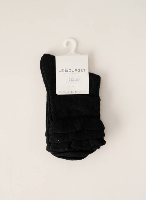 Chaussettes noir LE BOURGET pour femme