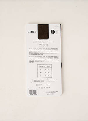 Chaussettes maille semi-opaque marron GERBE femme