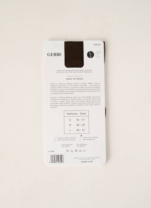 Chaussettes marron GERBE pour femme