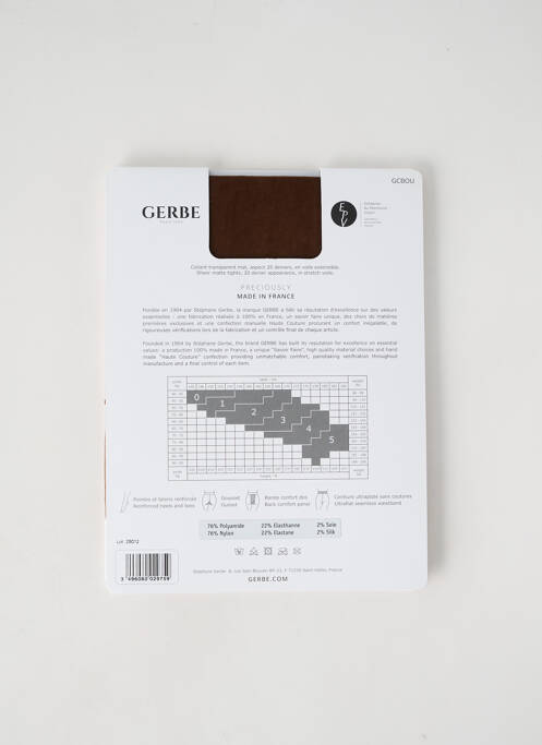 Collants marron GERBE pour femme