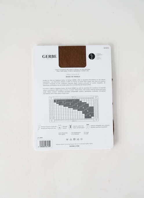 Collants marron GERBE pour femme