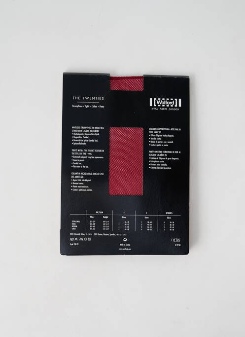 Collants rouge WOLFORD pour femme