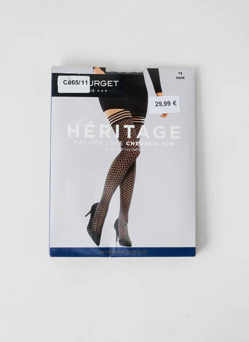 Collants noir LE BOURGET pour femme