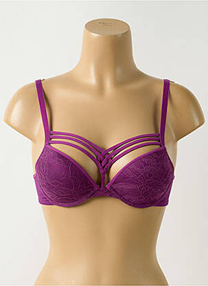 Soutien-gorge effet matière satinée haut soutien-gorge push-up violet MARLIES DEKKERS femme