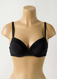 Soutien-gorge effet matière satinée haut soutien-gorge moulé noir ROSY femme