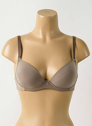Soutien-gorge effet matière satinée haut soutien-gorge moulé marron WACOAL femme