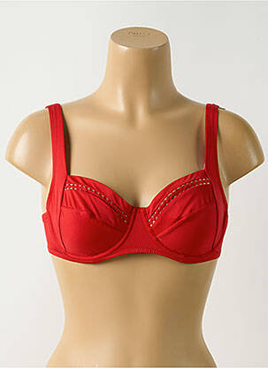Haut de maillot de bain stretch haut soutien-gorge balconnet rouge HUIT & HUIT femme