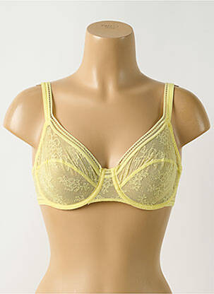 Soutien-gorge légère et transparente haut soutien-gorge emboitant jaune MAISON LEJABY femme