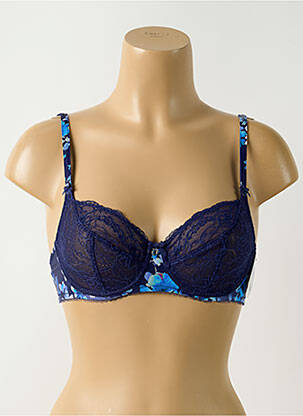 Soutien-gorge effet matière satinée bleu AUBADE femme