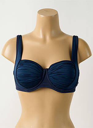 Haut de maillot de bain stretch haut soutien-gorge moulé bleu SEAFOLLY femme