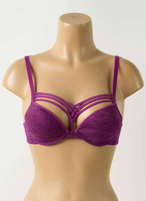 Soutien-gorge effet matière satinée haut soutien-gorge push-up violet MARLIES DEKKERS femme