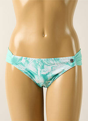 Bas de maillot de bain effet matière satinée culotte vert SALSA femme