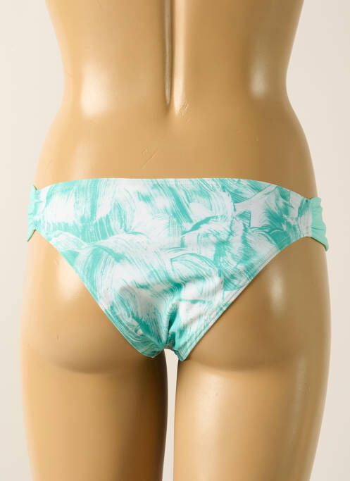 Bas de maillot de bain effet matière satinée culotte vert SALSA femme