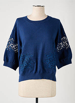 Pull resserrée sur le bas sans manche bleu SALSA femme