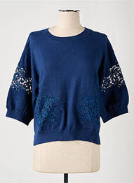 Pull resserrée sur le bas sans manche bleu SALSA femme