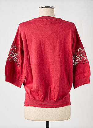 Pull resserrée sur le bas manches 3/4 rouge SALSA femme
