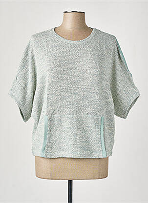 Pull resserrée sur le bas manches courtes bleu SALSA femme