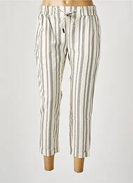 Pantalon 7/8 taille élastique beige SALSA femme