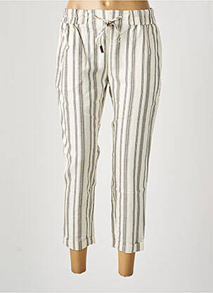 Pantalon 7/8 taille élastique beige SALSA femme