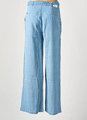 Pantalon droit fermeture zippée sous rabat boutonné taille normale bleu SALSA femme