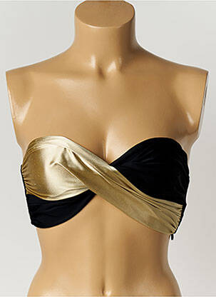 Haut de maillot de bain haut bandeau haut bandeau or MOLLY BRACKEN femme
