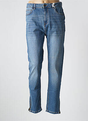 Jeans coupe slim stretch taille haute bleu FRACOMINA femme