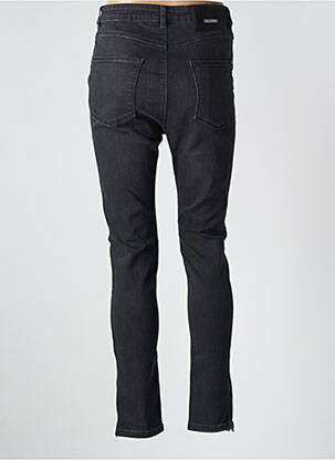 Jeans coupe slim stretch taille haute noir FRACOMINA femme