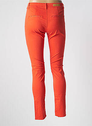 Pantalon chino taille basse taille basse orange HAPPY femme