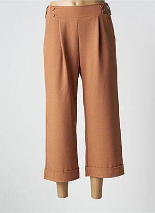Pantacourt taille haute taille haute marron PAKO LITTO femme