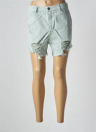 Short tissage denim taille normale vert BANDITAS FROM MARSEILLE femme