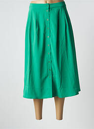 Jupe mi-longue taille à pinces vert MOLLY BRACKEN femme