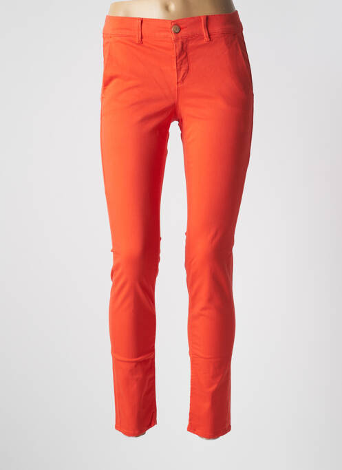 Pantalon chino orange HAPPY pour femme