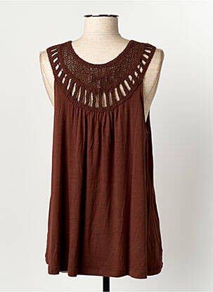 Top stretch sans manche marron B.YOUNG femme