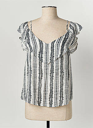 Top coupe fluide manches courtes blanc LPB femme